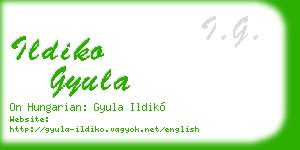 ildiko gyula business card